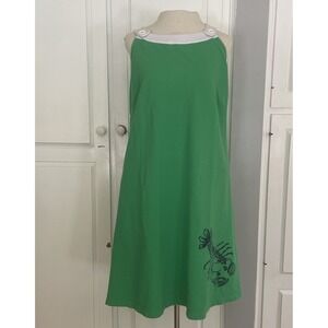 Lilly Pulitzer Green Sleeveless Shift Dress with White Trim